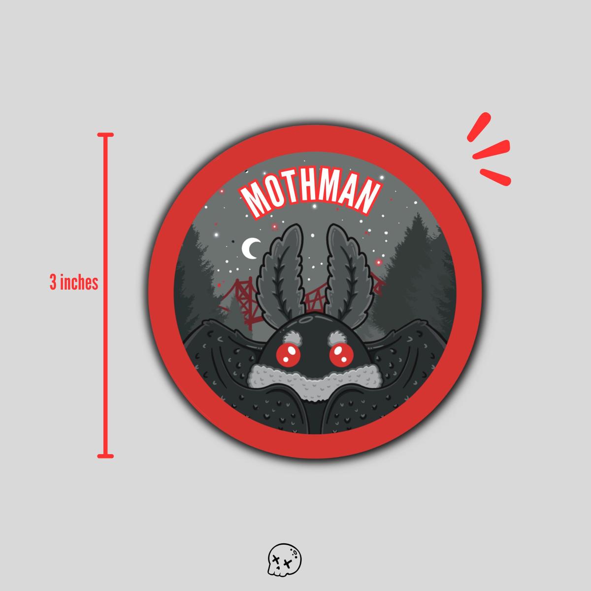 Mothman Round Matte Sticker picture