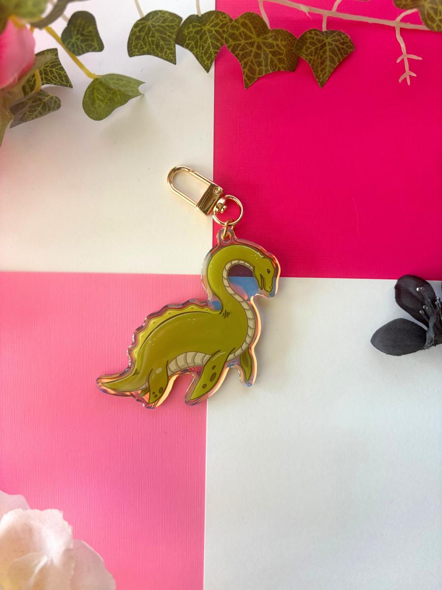 Loch Ness Monster 3in Rainbow Acrylic Keychain picture