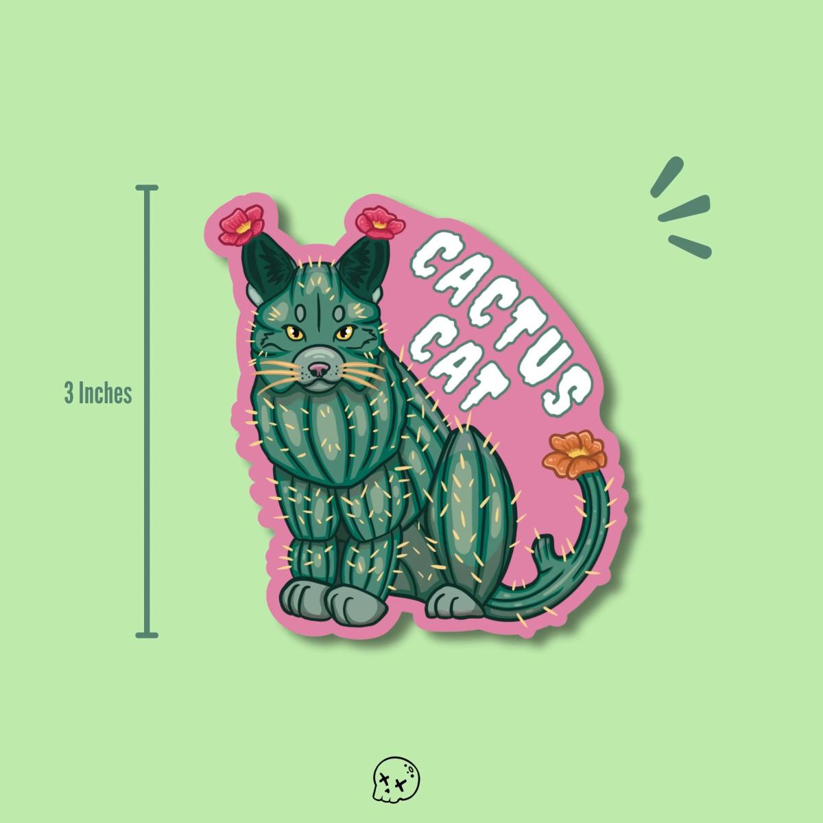 Cactus Cat Matte Sticker picture