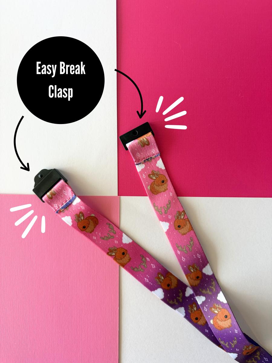 Cute Jackalope Lanyard w/ Easy Release Clasp picture