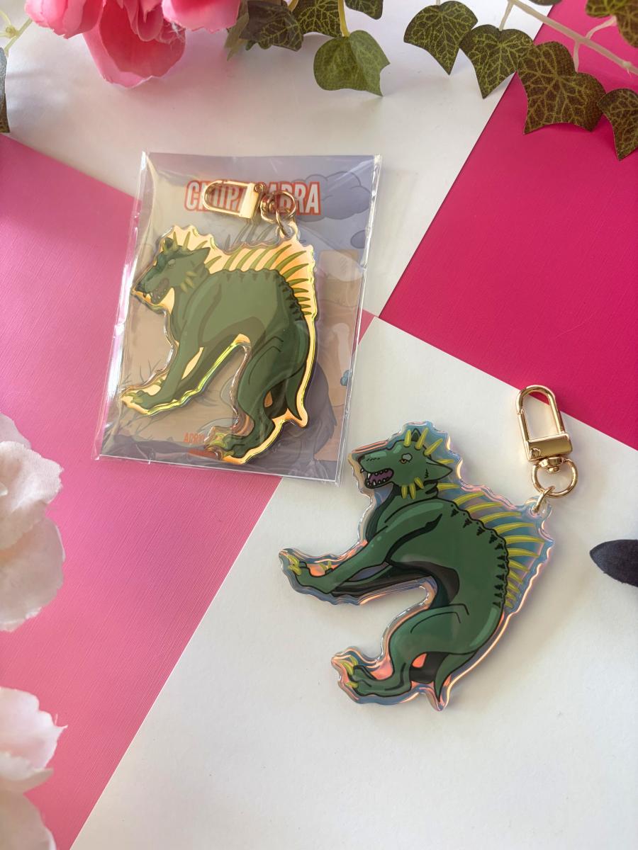 Chupacabra 3in Rainbow Acrylic Keychain picture