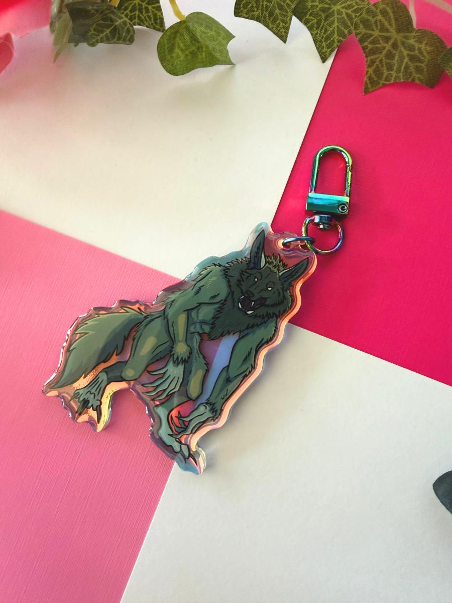 The Beast of Bray Road 3in Rainbow Acrylic Keychain picture