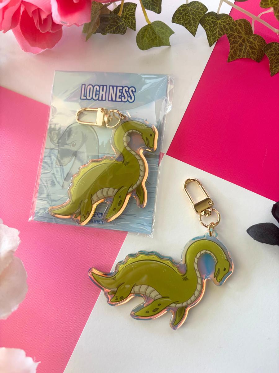 Loch Ness Monster 3in Rainbow Acrylic Keychain picture