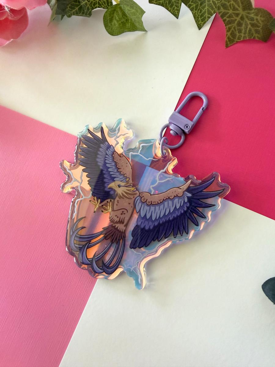 Thunderbird 3in Rainbow Acrylic Keychain picture