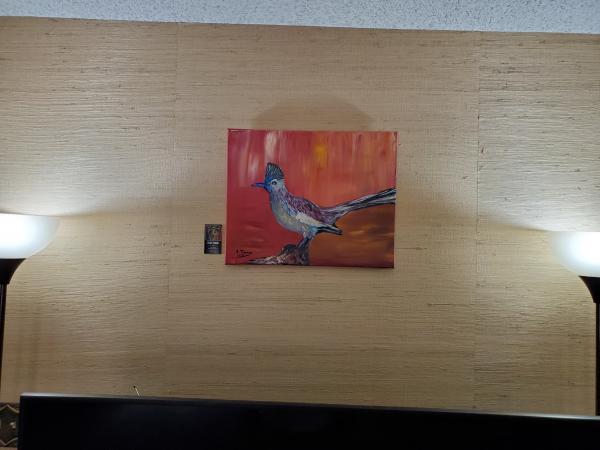 Original Painting, Acrylic on Canvas (16"x20"), "Roadrunner Bird" picture