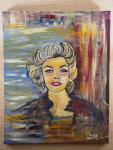 Original Painting, Acrylic on Canvas (24"x30"), "Marilyn Monroe"