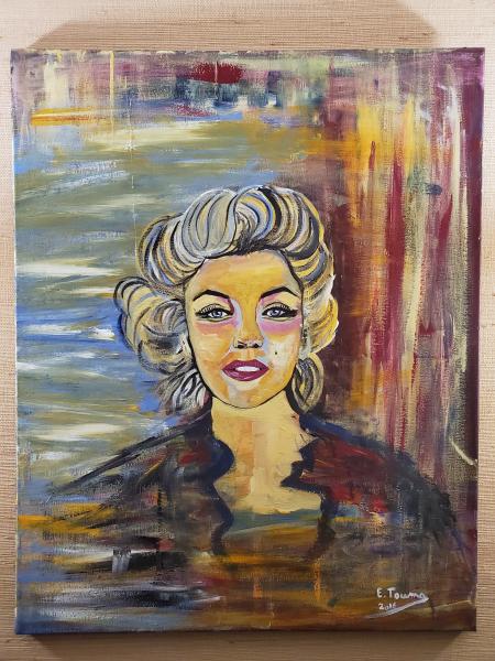 Original Painting, Acrylic on Canvas (24"x30"), "Marilyn Monroe" picture