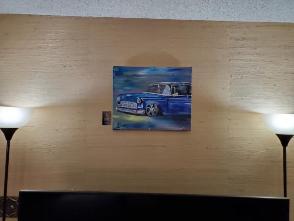 Original Painting, Acrylic on Canvas (16"x20"), "Chevy Bel Air 1955" picture