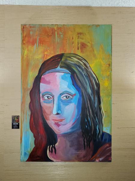 Original Painting, Acrylic on Canvas (36"x24"), "Mona Lisa"