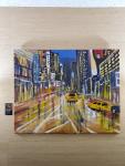 Original Painting, Acrylic on Canvas (24"x30"), "New York at Night"