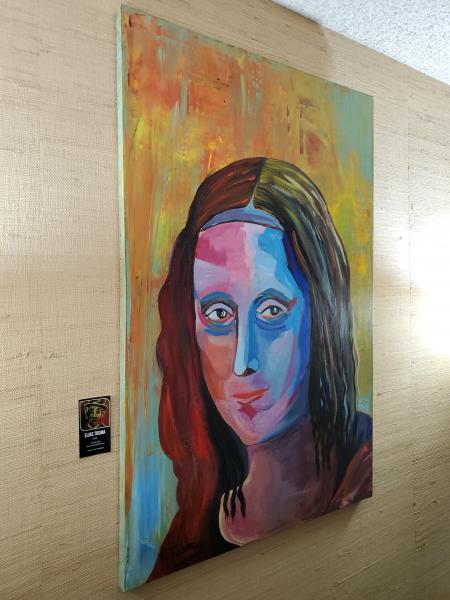 Original Painting, Acrylic on Canvas (36"x24"), "Mona Lisa" picture