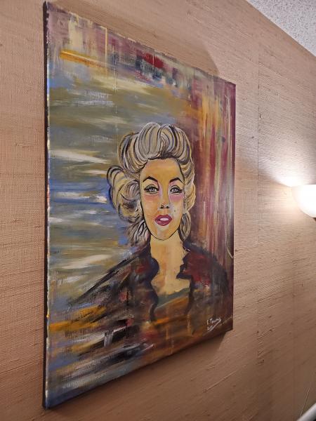 Original Painting, Acrylic on Canvas (24"x30"), "Marilyn Monroe" picture