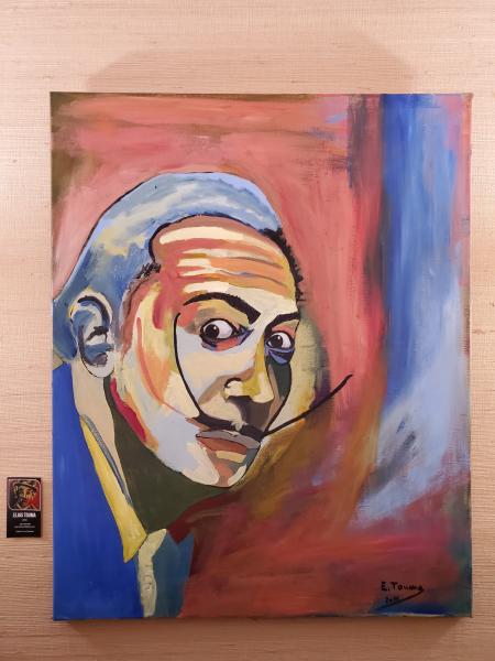 Original Painting, Acrylic on Canvas (24"x30"), "Salvador Dali" picture