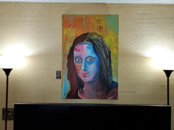 Original Painting, Acrylic on Canvas (36"x24"), "Mona Lisa" picture