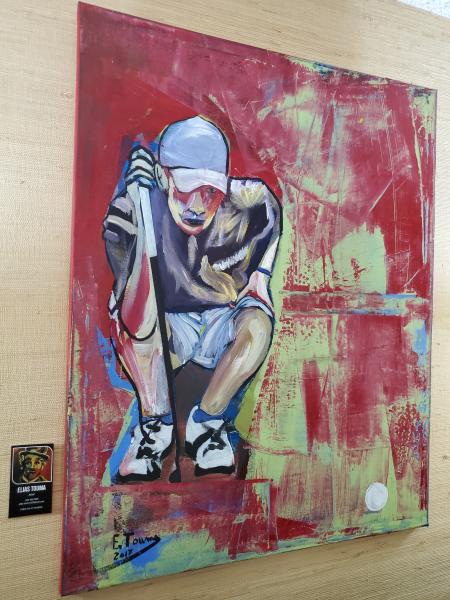 Original Painting, Acrylic on Canvas (24"x30"), "The Golf Player" picture