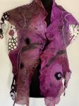 Purple Nuno felted scarf