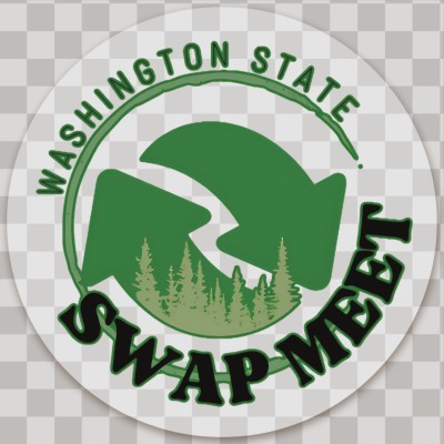 4" Clear Circle Swap Meet Logo Sticker