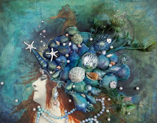 Mermaid Crown Canvas Wrap Print picture