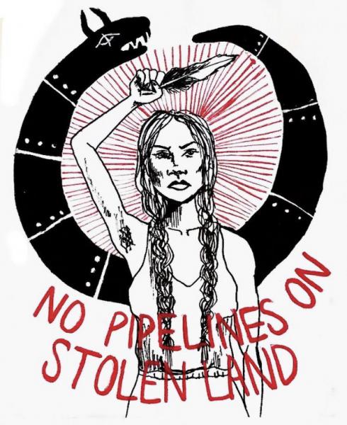 No Pipelines on Stolen Land Print picture