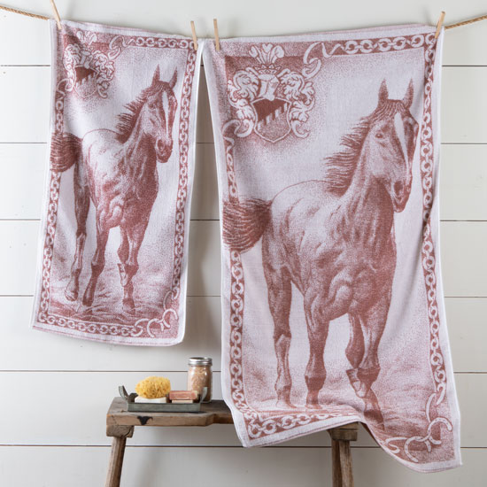 Horse Jacquard Bath Towel - Small