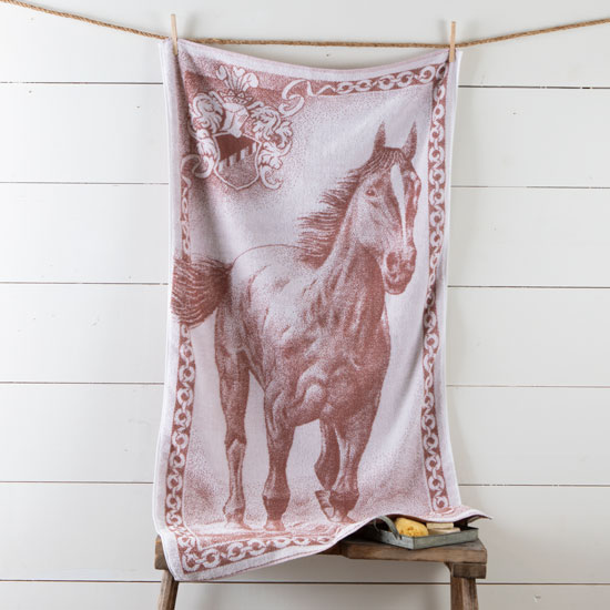 Horse Jacquard Bath Towel - Large