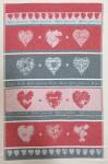 Hearts Jacquard Tea Towel / Wall Art