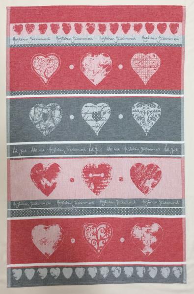 Hearts Jacquard Tea Towel / Wall Art picture