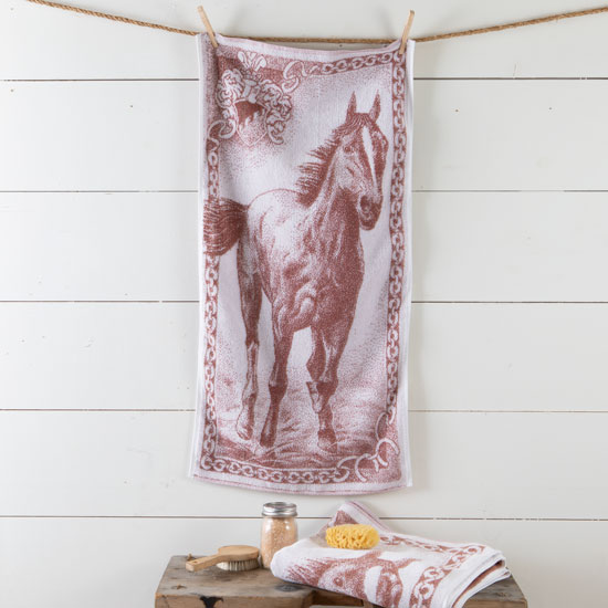 Horse Jacquard Bath Towel - Large picture