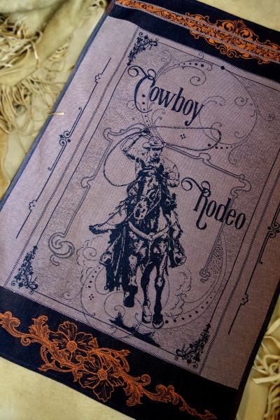 Cowboy Rodeo Jacquard Tea Towel picture