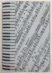 Piano Notes Jacquard Tea Towel / Wall Art