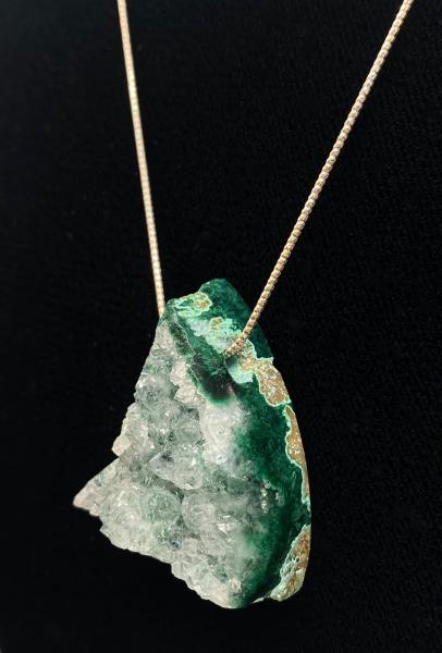 Malachite on Quartz Crystal picture