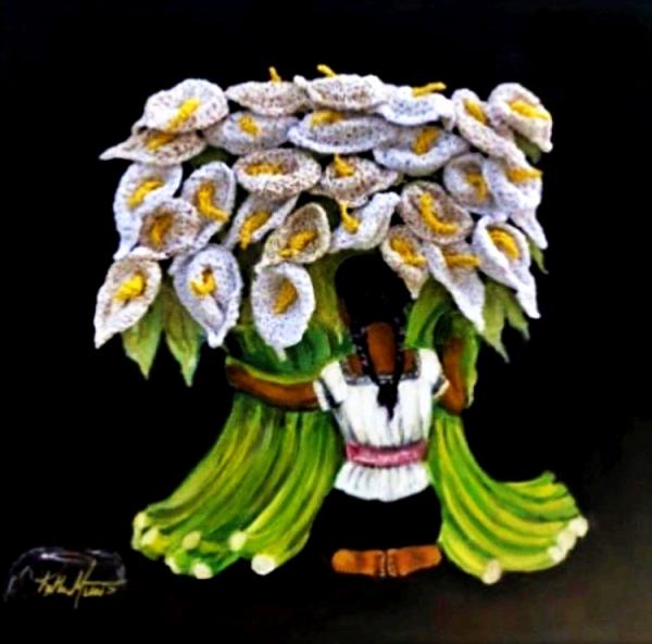 Mixed Media Remix of Diego Rivera's Flower Vendor