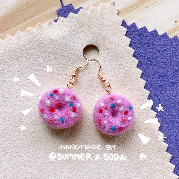 Strawberry Donuts earrings picture