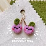 Happy White Peaches earrings