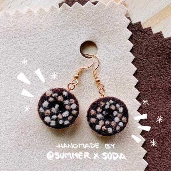 Chocolate Donuts earrings picture