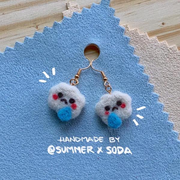 Sad Clouds earrings picture