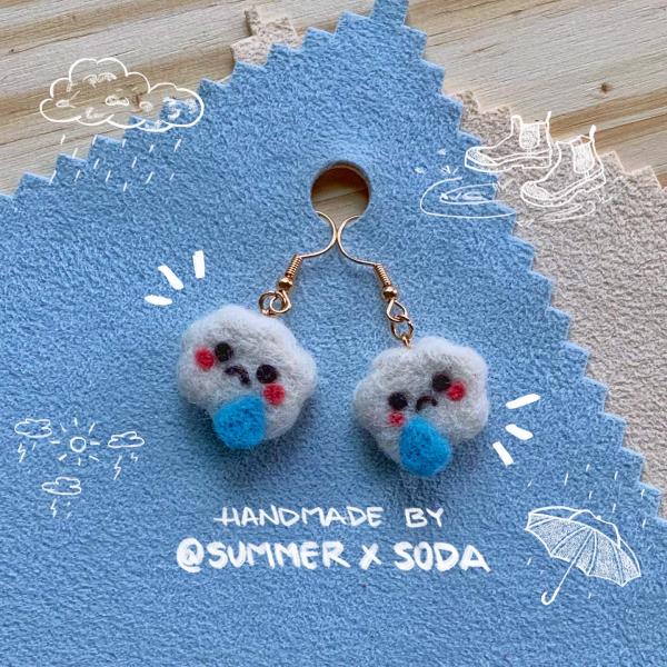 Sad Clouds earrings picture