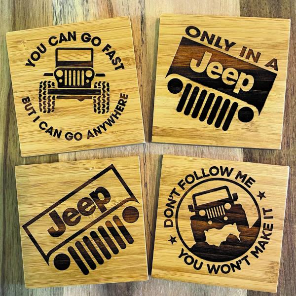 Jeep Wood Coasters