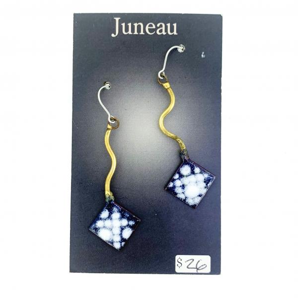 Enameled Square Earrings picture