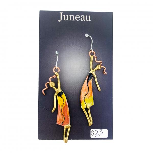 Enameled Lady Earrings