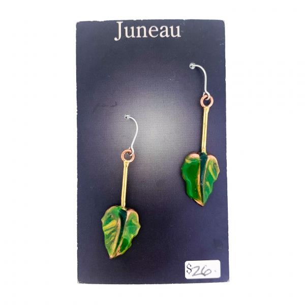 Enameled Leaf Earrings picture