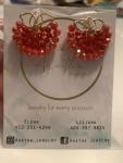 Red Fan Earrings