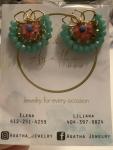 Multi-Colored Fan Earrings