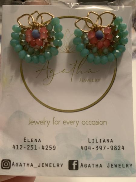 Multi-Colored Fan Earrings picture