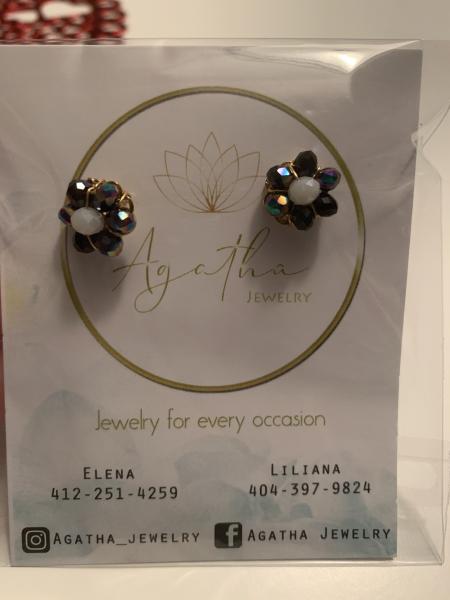 Black Flower Earrings picture