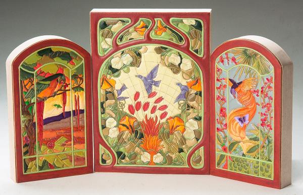 After a Lyingrün Stained Glass Triptych, 19th C.  GDP_4720 picture