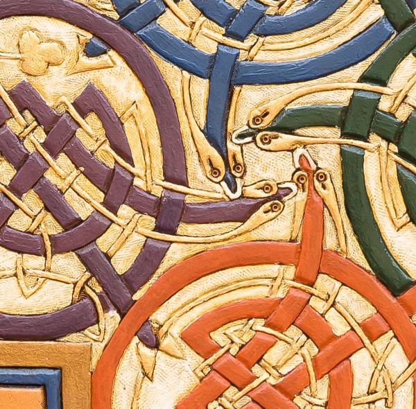 Illuminated Equal Arm Cross in the style of the Book of Kells.  _GDP8504 picture