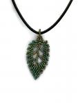 Megan Horan beaded leaf necklace