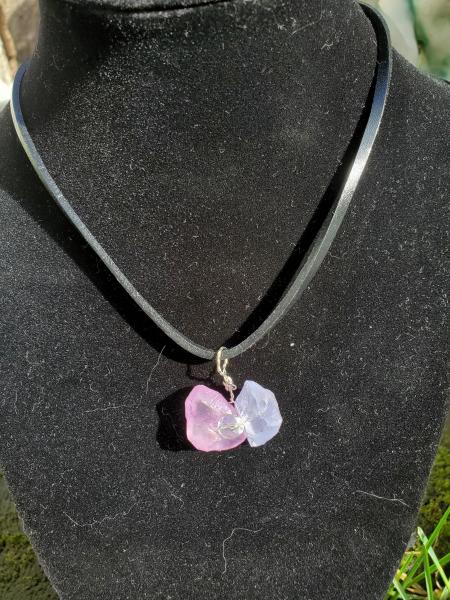 Purple and Pink Aura Quartz Necklace picture