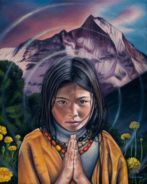 Tibetan Girl (Oneness Series) Paper Print picture